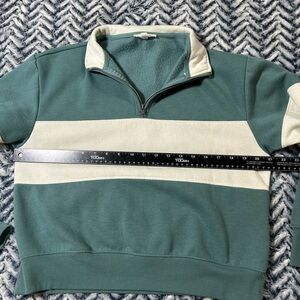 Pink Rose Women’s Green Zip-Up Sweatshirt